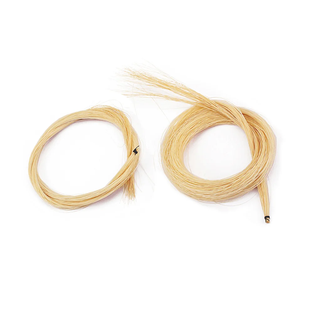 

2 Hanks Professional Violin Bow Hair Full Length Stallion Horse Hair Mongolian for Stringed Instruments Violin Viola Parts