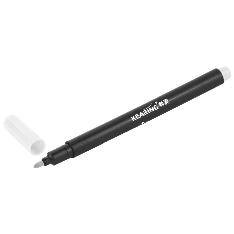 2 Pcs Fabric Marker Pens Permanent Colors For DIY Textile Clothes T-Shirt Shoes - Red & White |