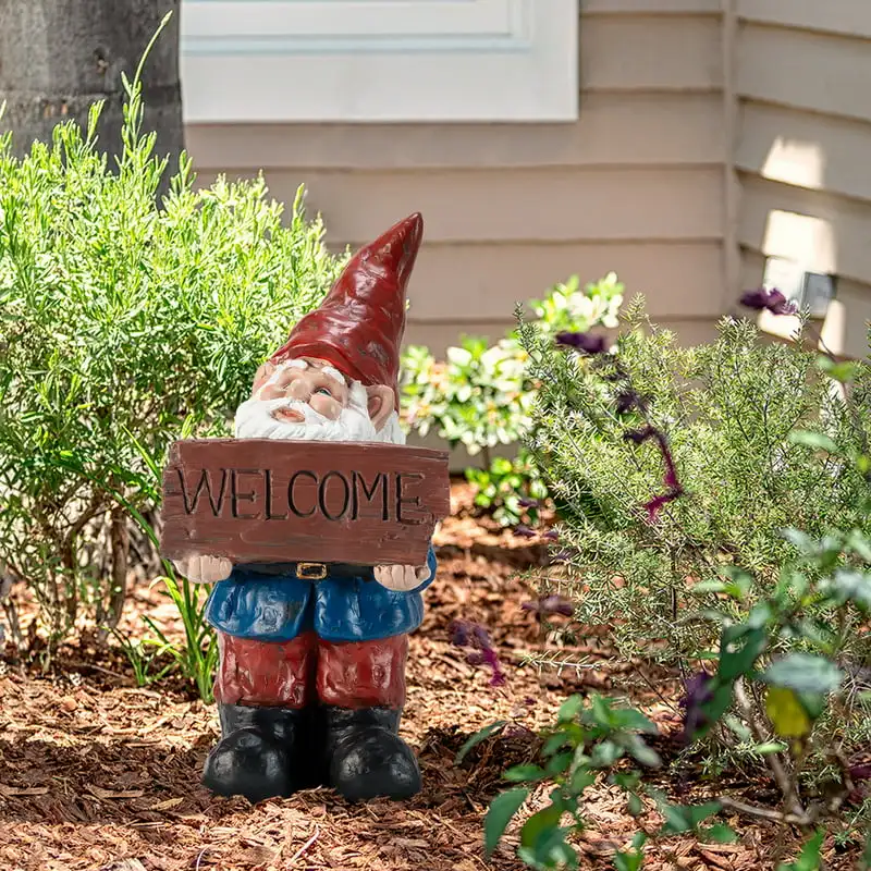 

Sign Gnome Statue W/ Timer, 22 inch Tall