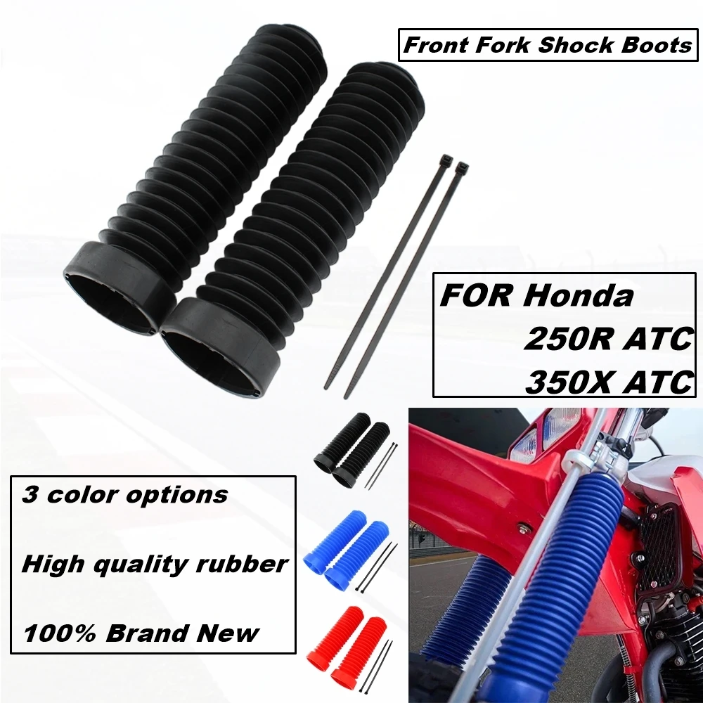 

Front Fork Shock Boots New Black Red Blue FOR Honda 350X ATC 1985-1987 250R 1983‑1986 Set of 2 250 R 350 X