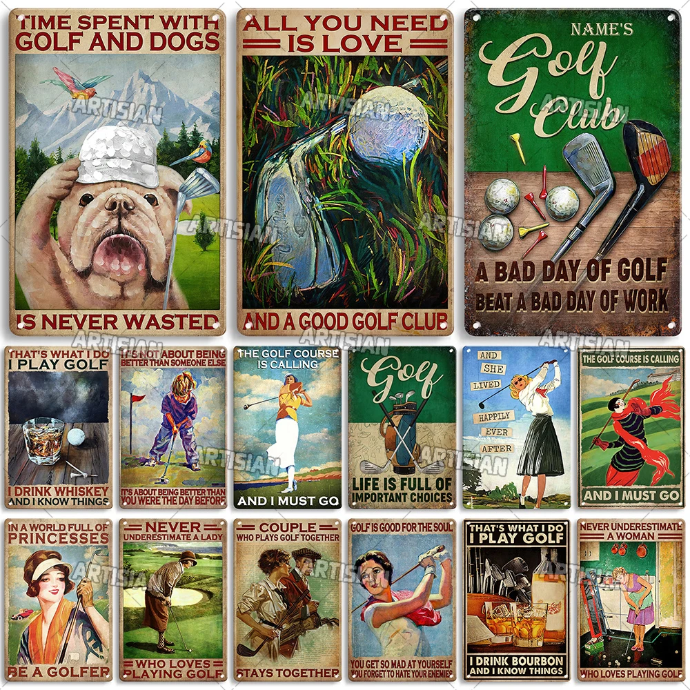 

Артизийский Винтажный Золотой металлический жестяной знак ржавый спортивный металлический налет мужская пещера для дома Стена фотостудия...