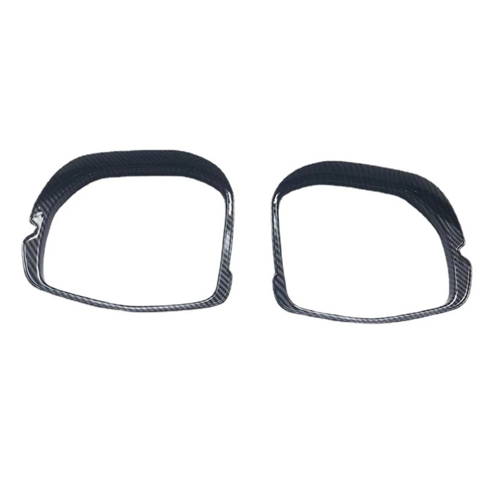 

Car Carbon Fiber Rearview Mirror Rain Eyebrow Cover Trim Frame