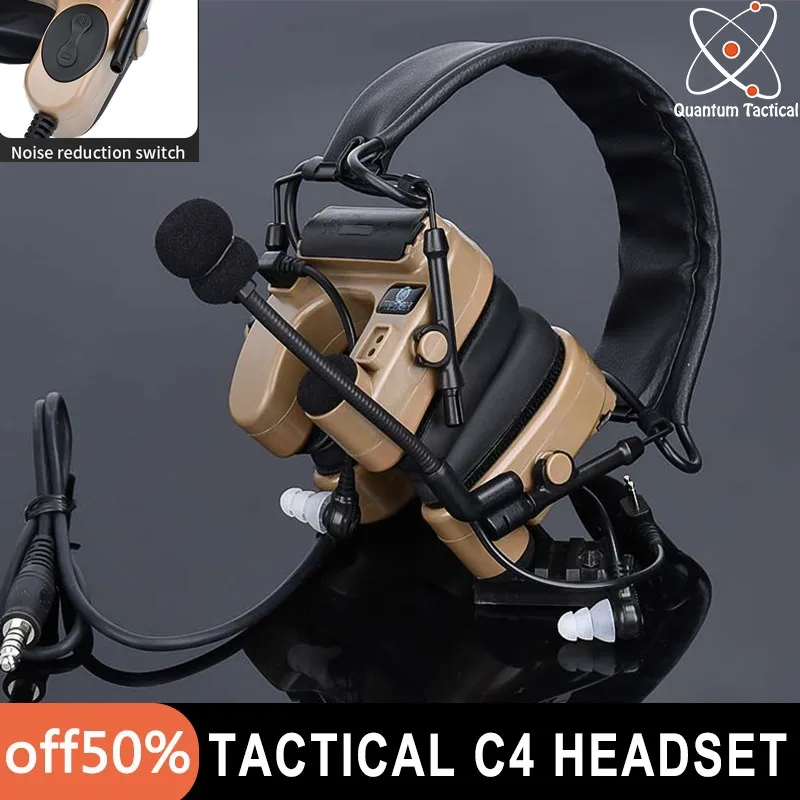 Tactical Military Comtact IV Headset In-Ear Anti-Noise Pick Up Sound Headphone Outdoor Game Earphone Catheter Earplugs