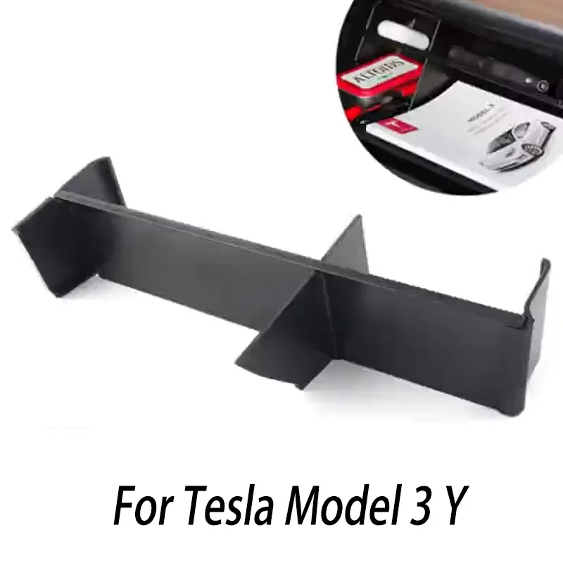 Co-pilot Glove Box Compartment Board Storage Box Modified Accessories Car Supplies For Tesla Model Y 3 Car Interior Storage