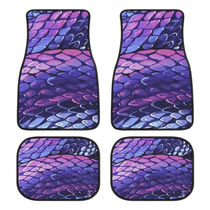 

Автомобильные коврики со змеиным принтом, водонепроницаемые Нескользящие напольные коврики для передних и задних ножек, универсальный интерьерный Декор