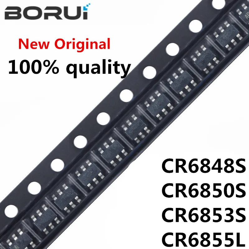 

(10 шт.) 100% новый набор микросхем CR6853 6853 CR6853B CR6848S CR6848 CR6850S CR6850 CR6855L CR6855 SOT23-6