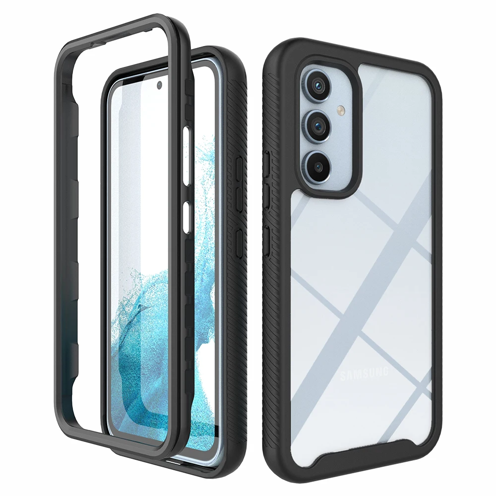

Case for Samsung A54 A34 A14 A04 A04s Rugged Shockproof Clear Bumper Cover for Galaxy A34 (Without PET Film)