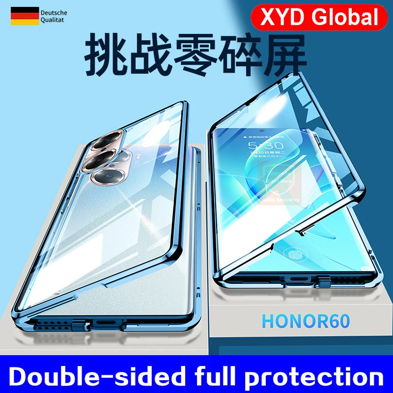 

Case For Huawei Nova 9 Pro Tempered Glass 360 Cover For Huawei Nova 9 8 Pro Honor 50 60 Case Magnet Full Body Flip Metal Case