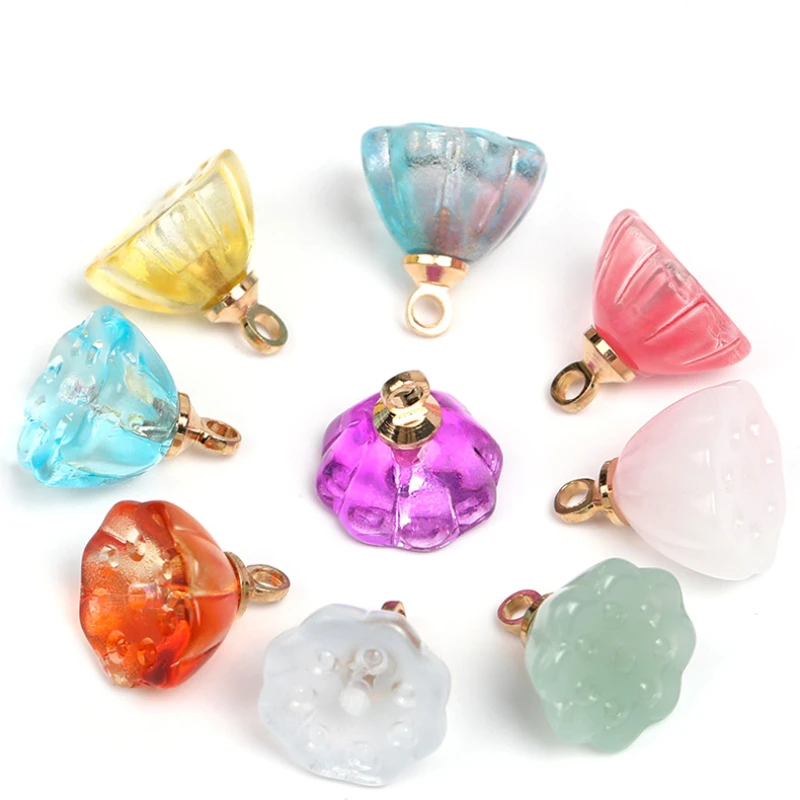 

10mm Natural Lotus Seedpod Shape Pendant Charms 30pcs Pendant for Necklace Earrings DIY Jewelry Making Findings