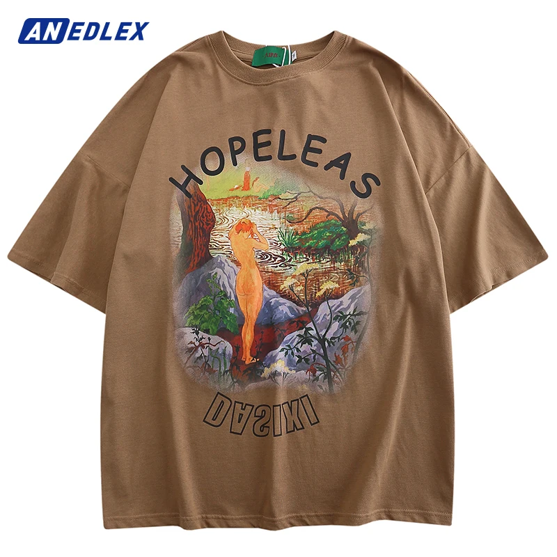 

Футболка мужская винтажная в стиле хип-хоп, уличная одежда с принтом демона клоуна, хлопковая Свободная рубашка в стиле Харадзюку, летние то...