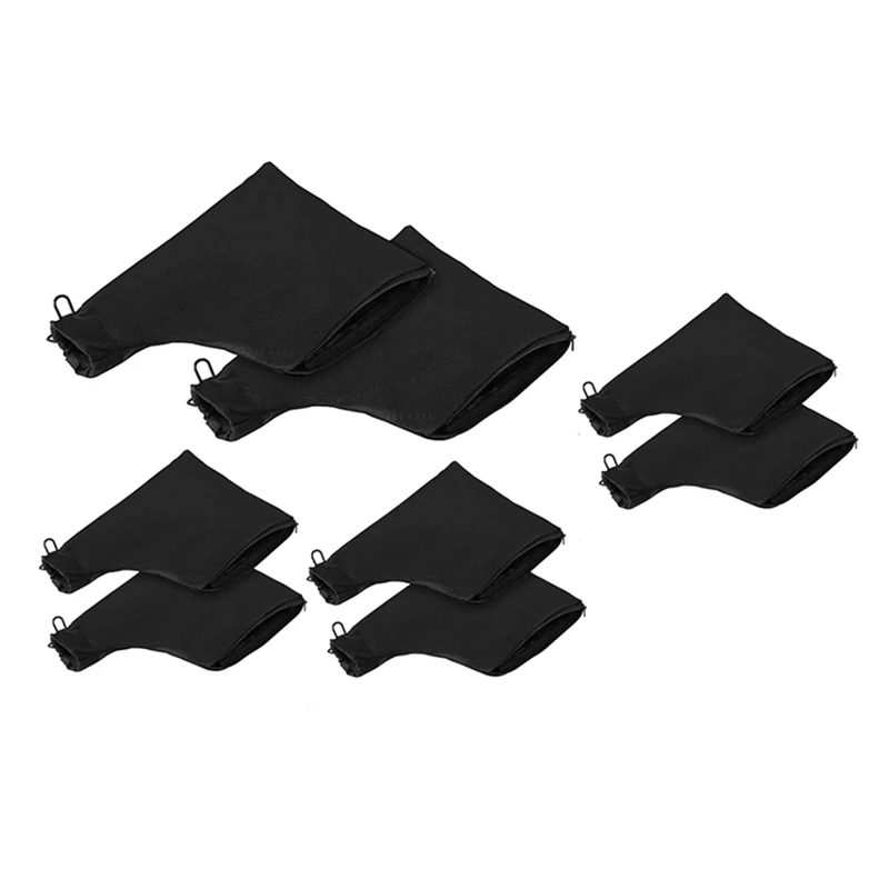 8Pcs Miter Saw Dust Bag Black Dust Collector Bag Anti-Dust Cover Bag With Zipper & Wire Stand, For 255 Model Miter Saw