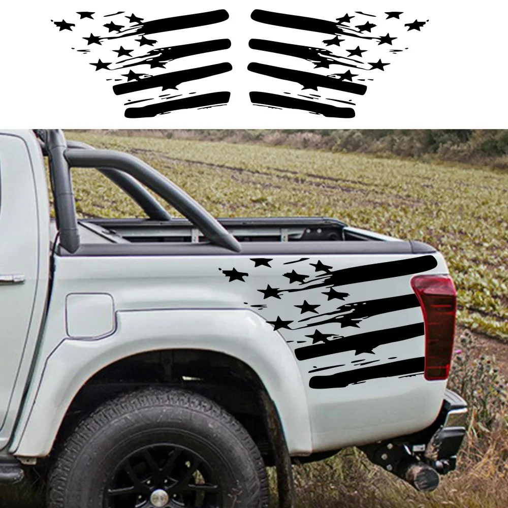 

Автомобильная наклейка для dodge RAM raptor F150 Hilux Tundra с американским флагом графическое украшение after the truck, виниловые аксессуары для багажа