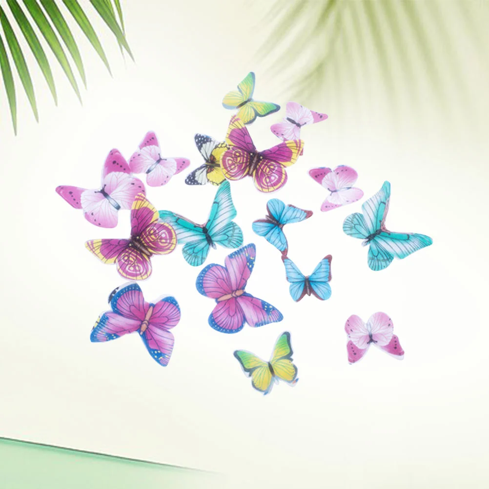 

Cakeedible Decorations Cupcake Paper Butterflies Toppers Topper Picks Rice Birthday Decoration Wafer Wedding 3D Cupcakes Purple