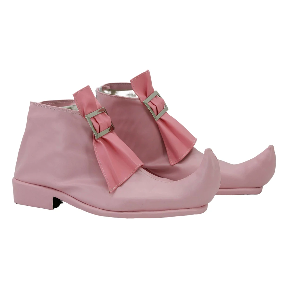 

Cute High Earth Defense Club LOVE Ryuu Zaou Cosplay Shoes Costumes Props Pink Short Boots Halloween Suits Accessory Custom Made