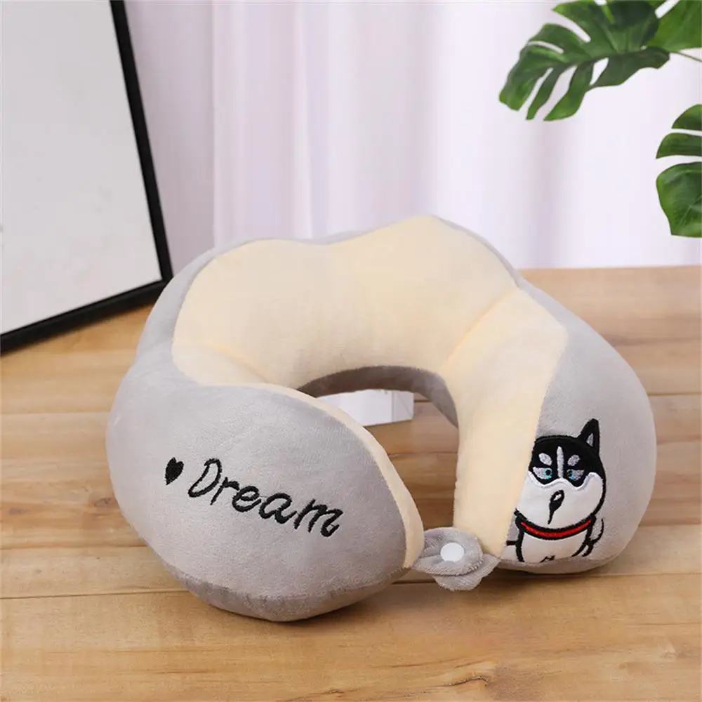 

U-Shaped Pillow Neck Protection Cute Headrest Car Sleeping Pillow Detachable And Washable Cervical Memory Cotton Home Pillows