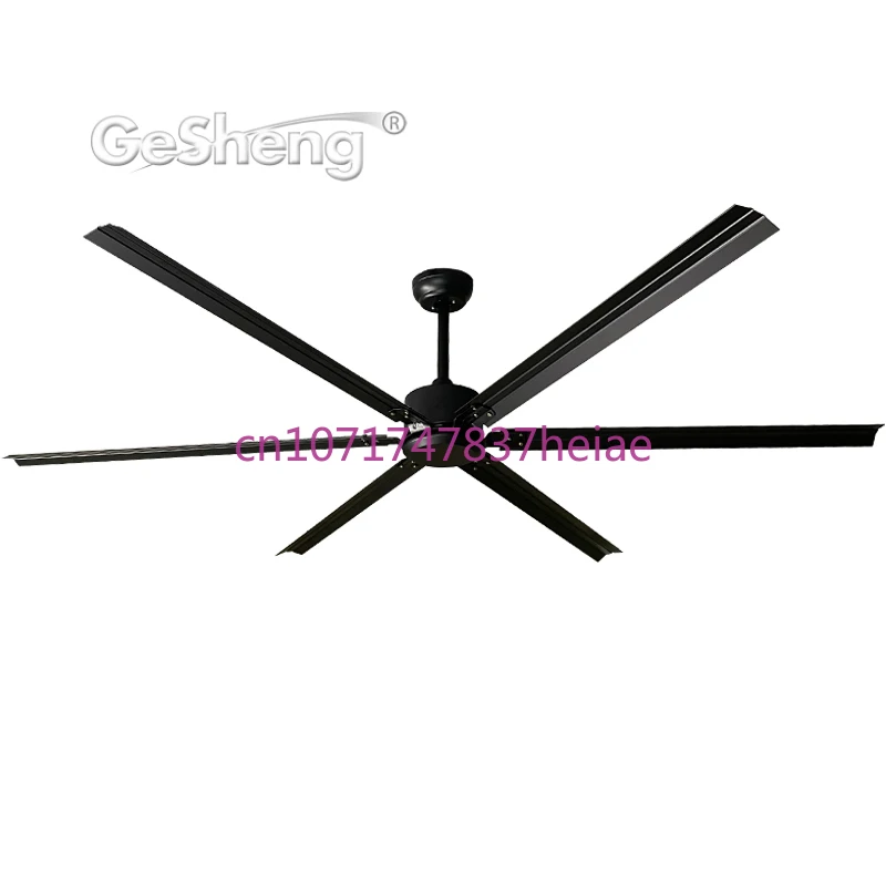 

72 inch big strong metal blades fan high speed industry black dc motor remote control large ceiling fan