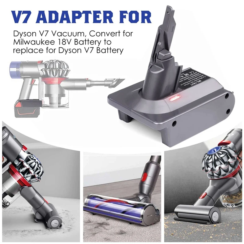 Battery Adapter For Milwaukees 18V Li-ion Battery To For Dyson V6 V7 V8 Vacuum Cleaner the Adapters MIL18V7 enlarge
