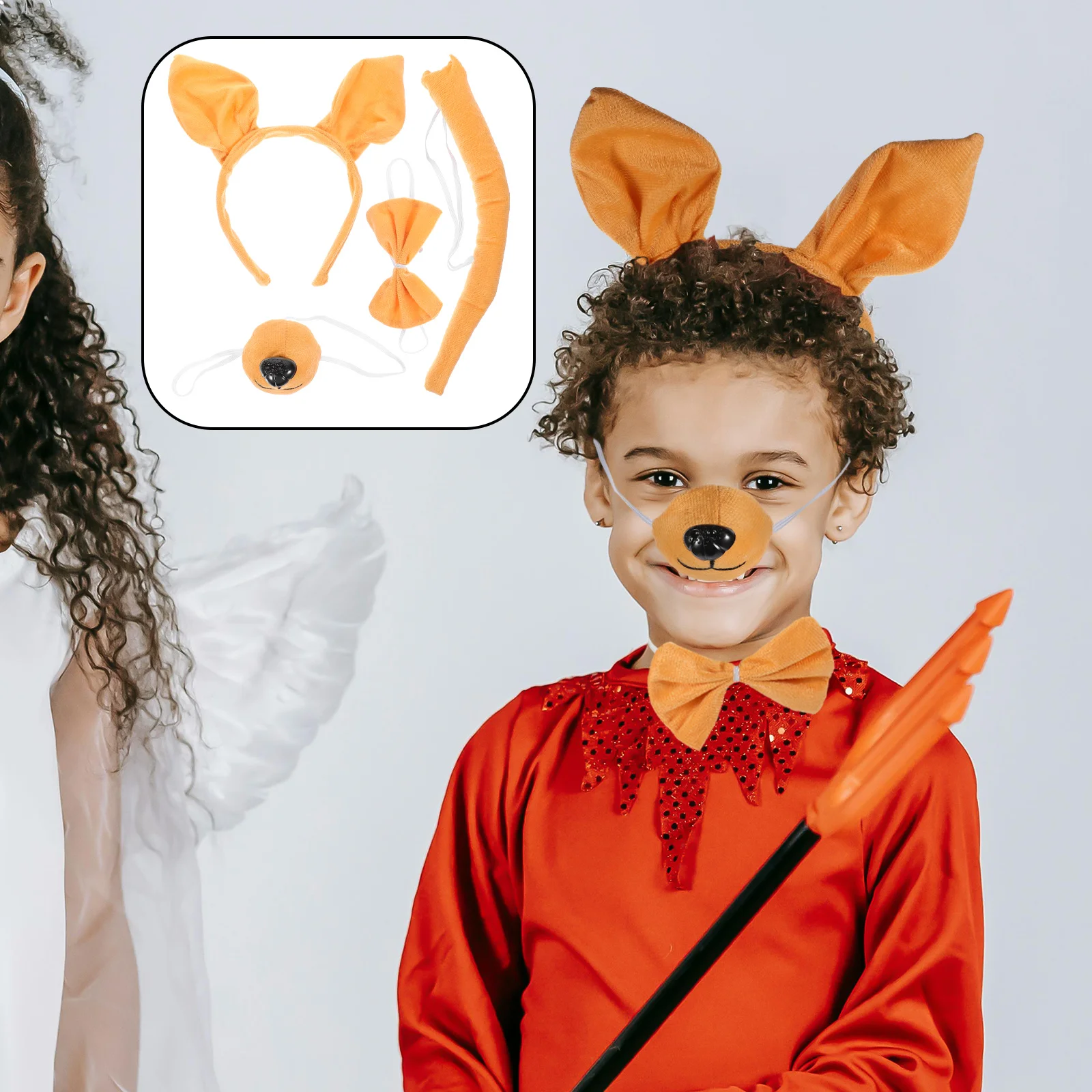 Повязка на голову с ушками кенгуру реквизит для хвоста животного костюм-манжета