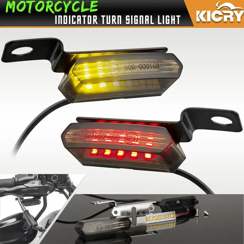 

LED Motorbike Indicator Universal Blinkers Sturdy Turning Signals Wear Resistant Bike Indicators Running Lights For Motorcycle