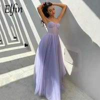 elfin purple evening dress party gowns robe de soiree prom dresses sleeveless floor length evening gowns