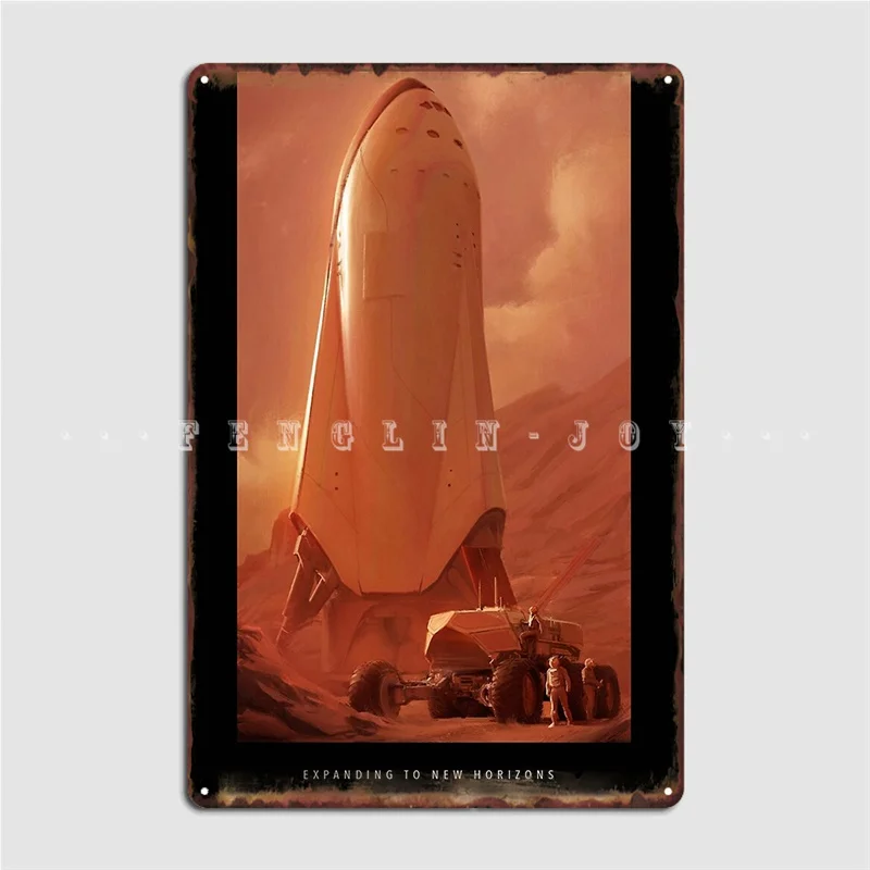 

Металлический знак Mars Lander, таблички, клубный аттракцион, Веселый оловянный плакат