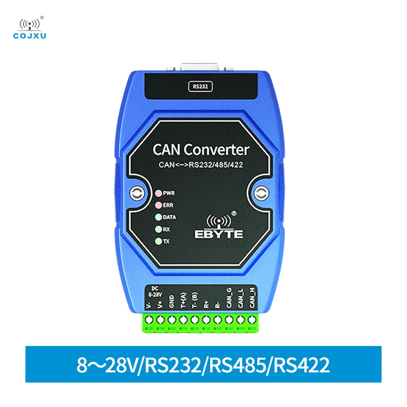 CAN 2.0 to RS485/232/422 Converter Gateway Serial Communication Module Modbus RTU 2 Way Transparent Transmission COJXU ECAN-401