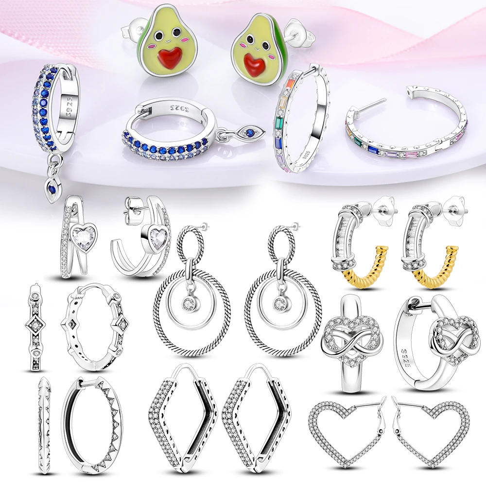 

Новинка 2023 года, серьги из серебра 925 пробы с блестящим U-образным рисунком, звезда, луна, циркониевые модные серьги, ювелирные изделия, подар...