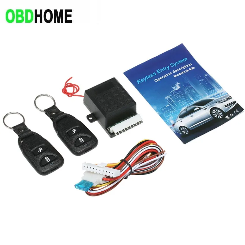 

12V Car Remote Central Kit Door Lock Locking Vehicle Keyless Entry System with 2 Remote Control Car Central Lock Alarm Systems