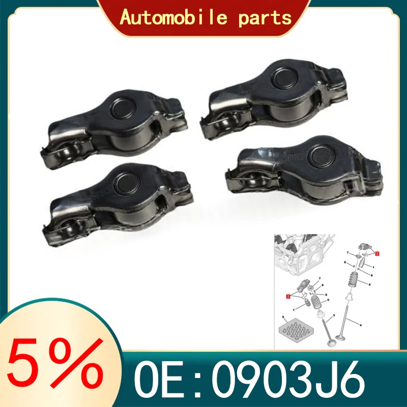 Фото Подходит для Peugeot 207, 308, 408, 508, 3008, RCZ, Citroen C4 Picasso, C5, DS4, DS4 1.6THP. Оригинальный новый клапанный толкатель двигателя 0903J6. №1