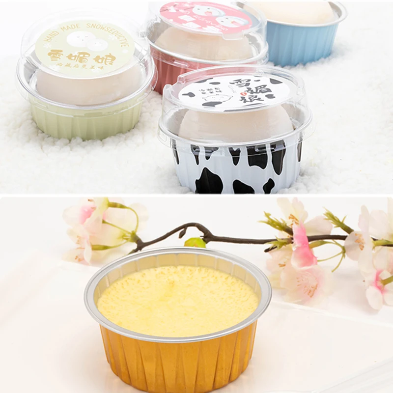 Купить 50 шт., одноразовые десертные чашки из алюминиевой фольги, 125 мл