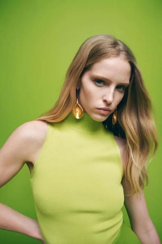 Женские винтажные серьги ZA Morning Bell металлические в форме цветка яркие золотистые