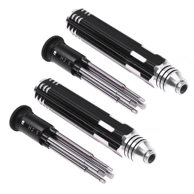 

Promotion! 2X 4 In 1 Hexagon Head Hex Screw Driver Tools Set 1.5-3Mm Fr RC Helicopter Car
