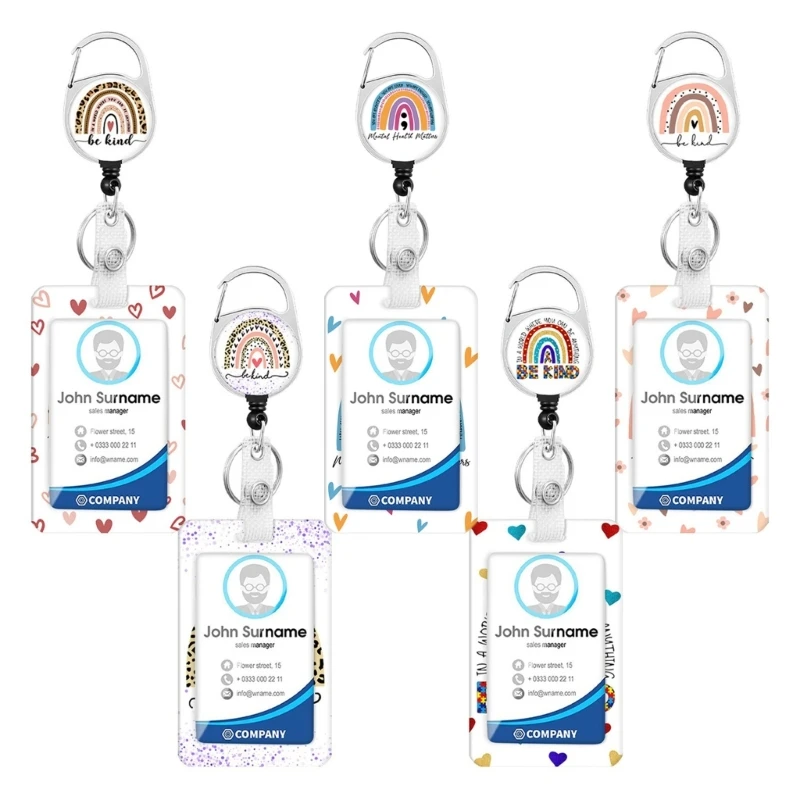 A9LC Выдвижной держатель для карточек и шнурок бейджей школьного офиса больницы