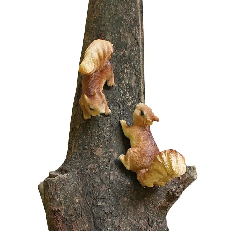 

Squirrel Garden Statues 2 Resin Squirrel Statues Creative Garden Animal Figurines Squirrel Statue Garden Outdoor Sculptures For