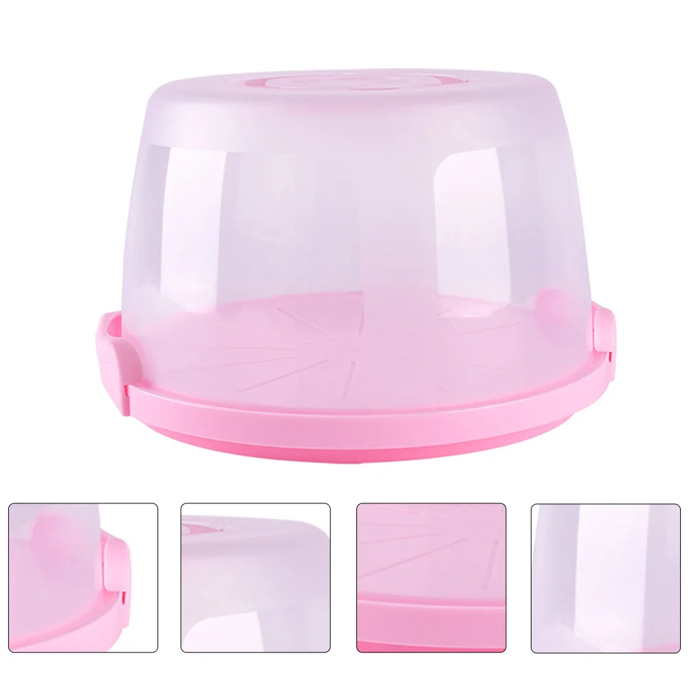 

1PC Baking Packing 10.5-inch Cake Box Transparent Plastic Carry Cake Box )