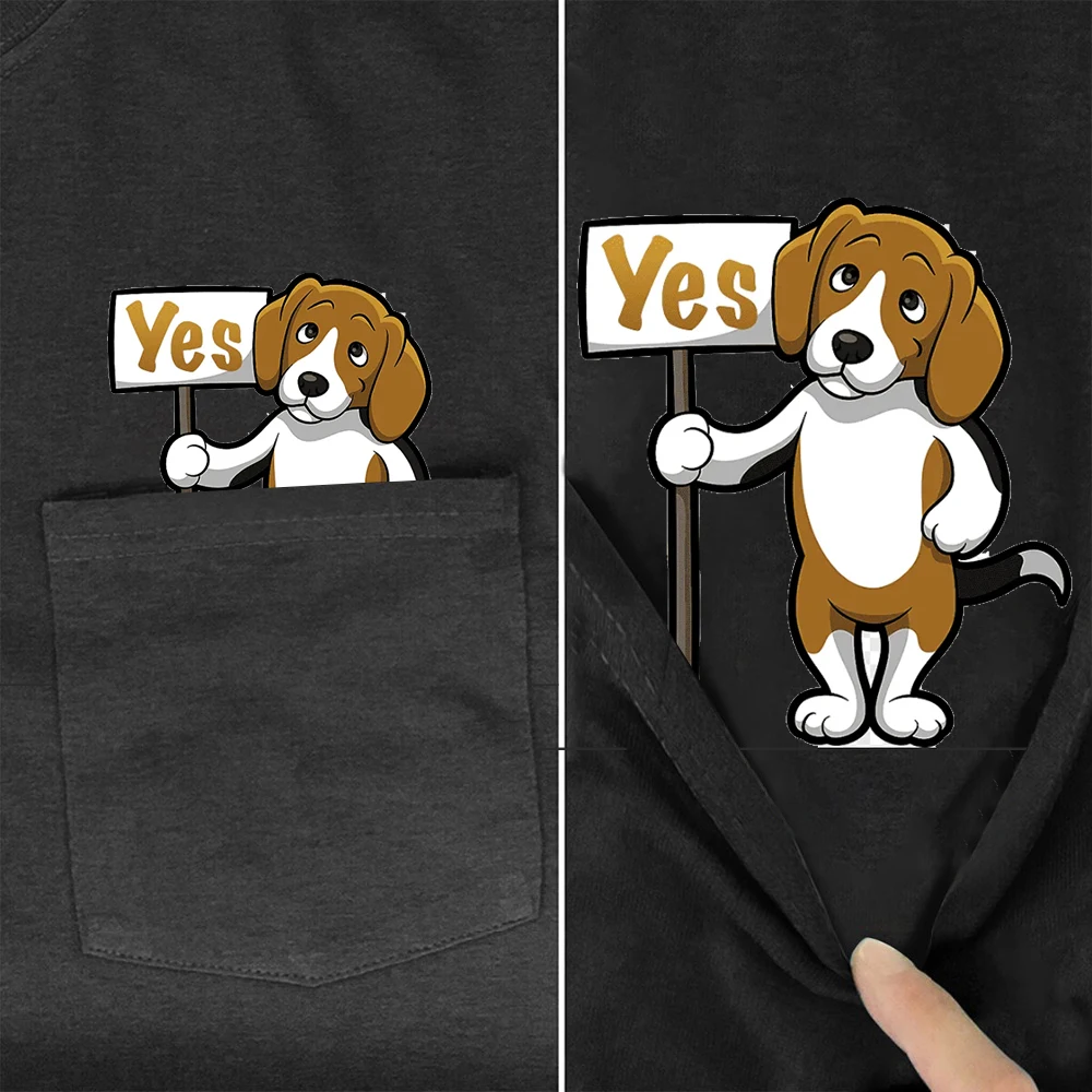 

CLOOCL Fashion Cotton T-shirts Cute Beagle Pocket Tees Short Sleeve Tops Hip Hop Top Graphic T Shirt Women Clothing Dropshipping