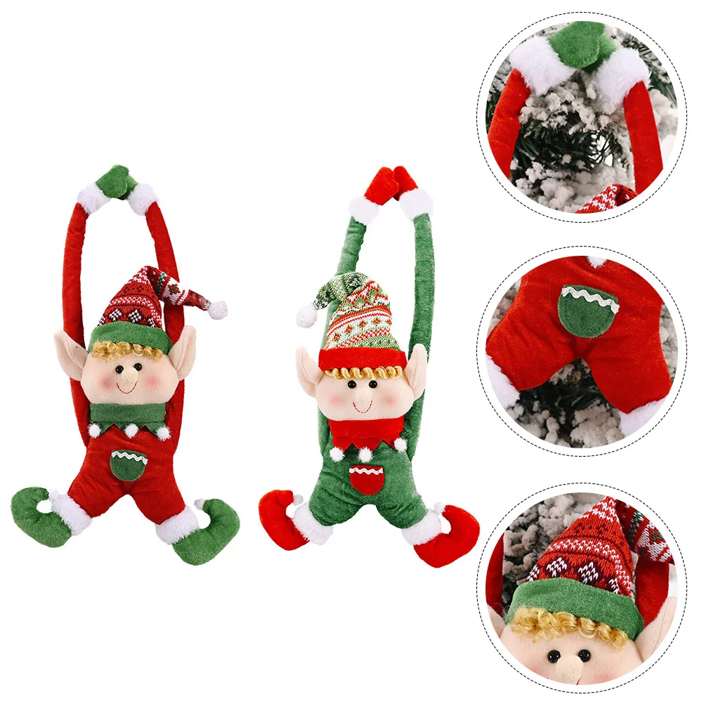 

Christmas Curtain Elves Hanging Buckledoor Tie Tiebacks Holder Decorations Fairy Doorknob Elve Ornament Room Tree Hooks Decor