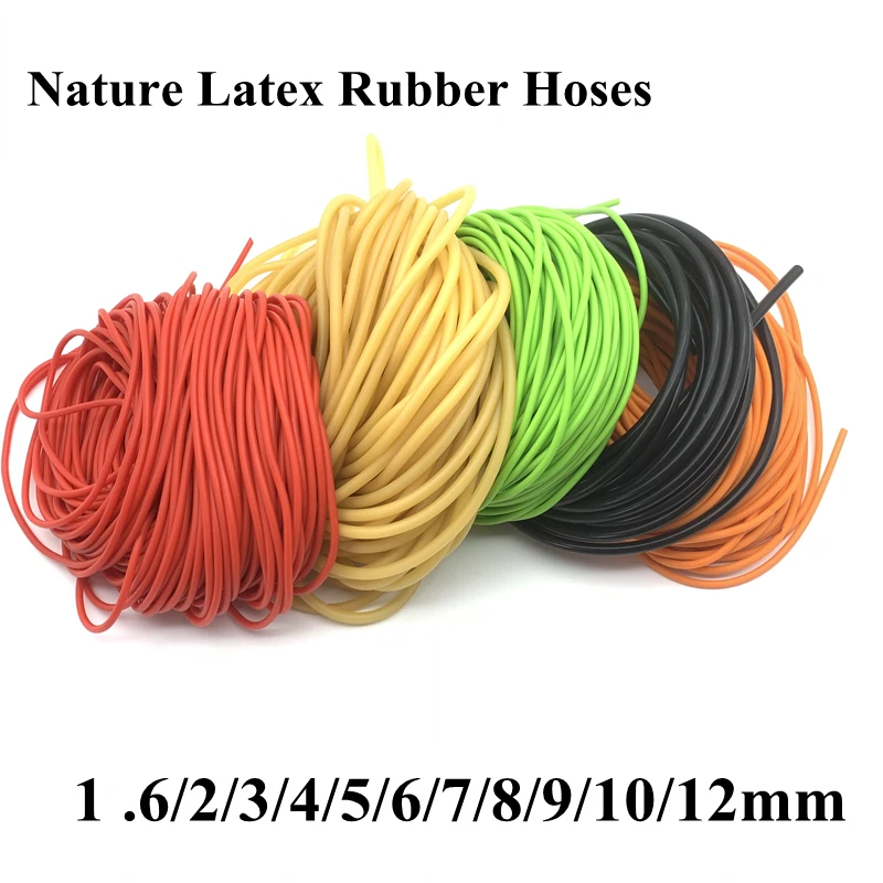 

Nature Latex Rubber Hoses 2 3 4 5 6 7 9 10 12 14 17 mm ID x OD High Resilient Elastic Surgical Medical Tube Slingshot Catapult