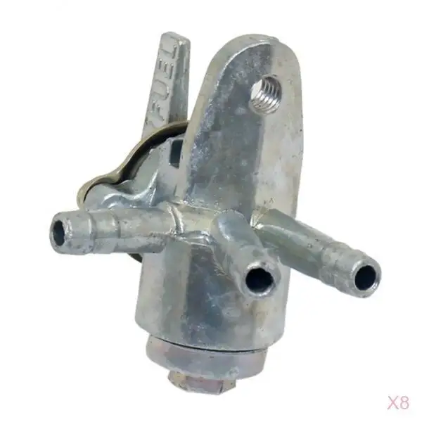 

8pcs 3-Way Gas Fuel Petcock Tap Valve Switch For Motorcycle Dirt Bike ATV