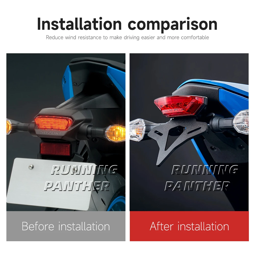 Задняя короткая задняя рама мотоцикла для Suzuki GSX-8S GSX 8S 2023-задний фонарь держатель