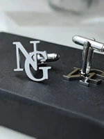 sherman custom mens cufflinks personalized custom logo cufflinks for mens stainless steel jewelry wedding gift