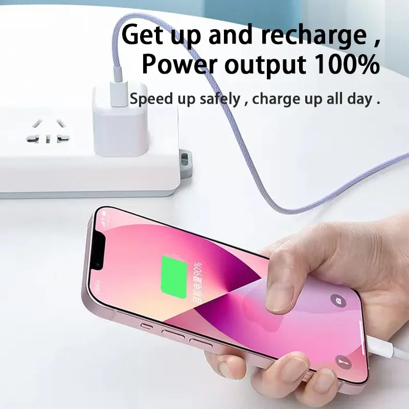 Фото Кабель PD USB C для iPhone 13 Pro Max, быстрая зарядка, кабель USB C для iPhone 12 11 Mini Pro Max, кабель передачи данных, 20 Вт №4