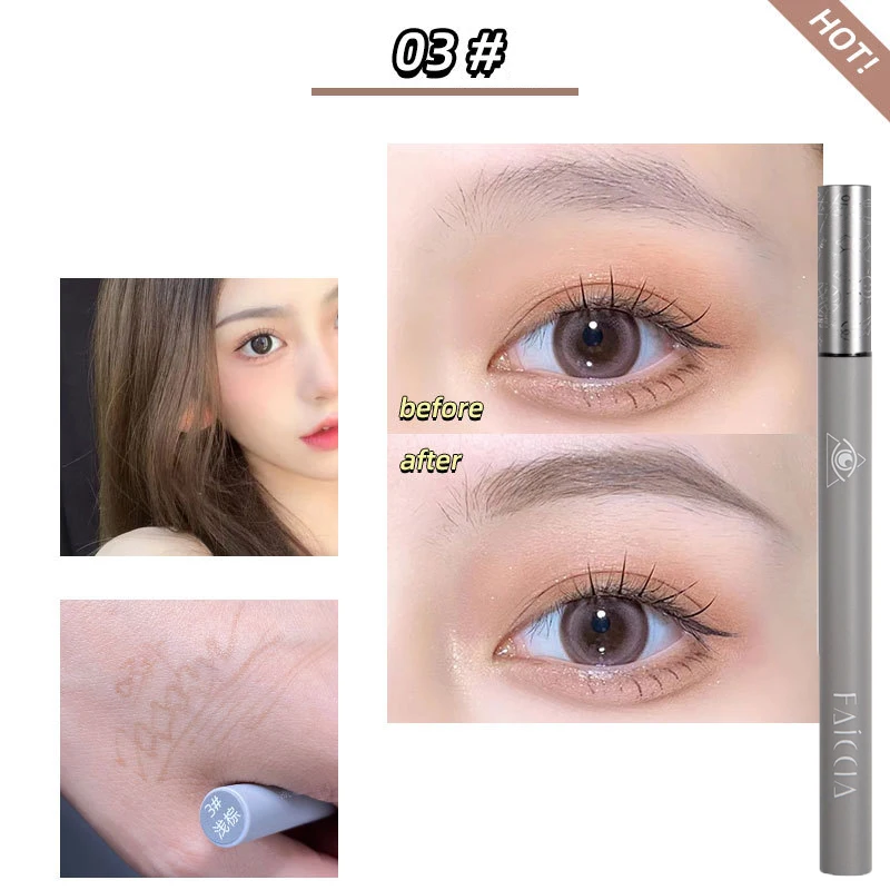 

Water Liquid Eyebrow Pencil Waterproof Long Lasting No Blooming Eyeliner Lying Silkworm Ultra Fine Eye Brow Tattoo Pen Makeup