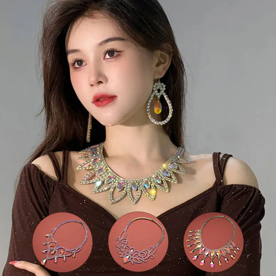 Аксессуары для танца живота ожерелье ручной работы с горячими бриллиантами один