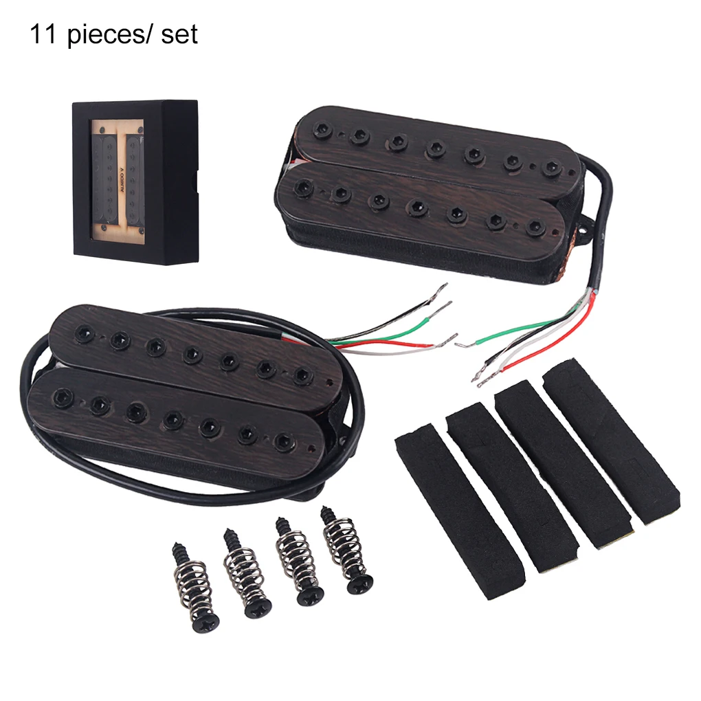 Pickups 7 Strings Double Output Unique Design Convenient to Store Soundhole Humbucker Pickup Woody Replacement for Guitar