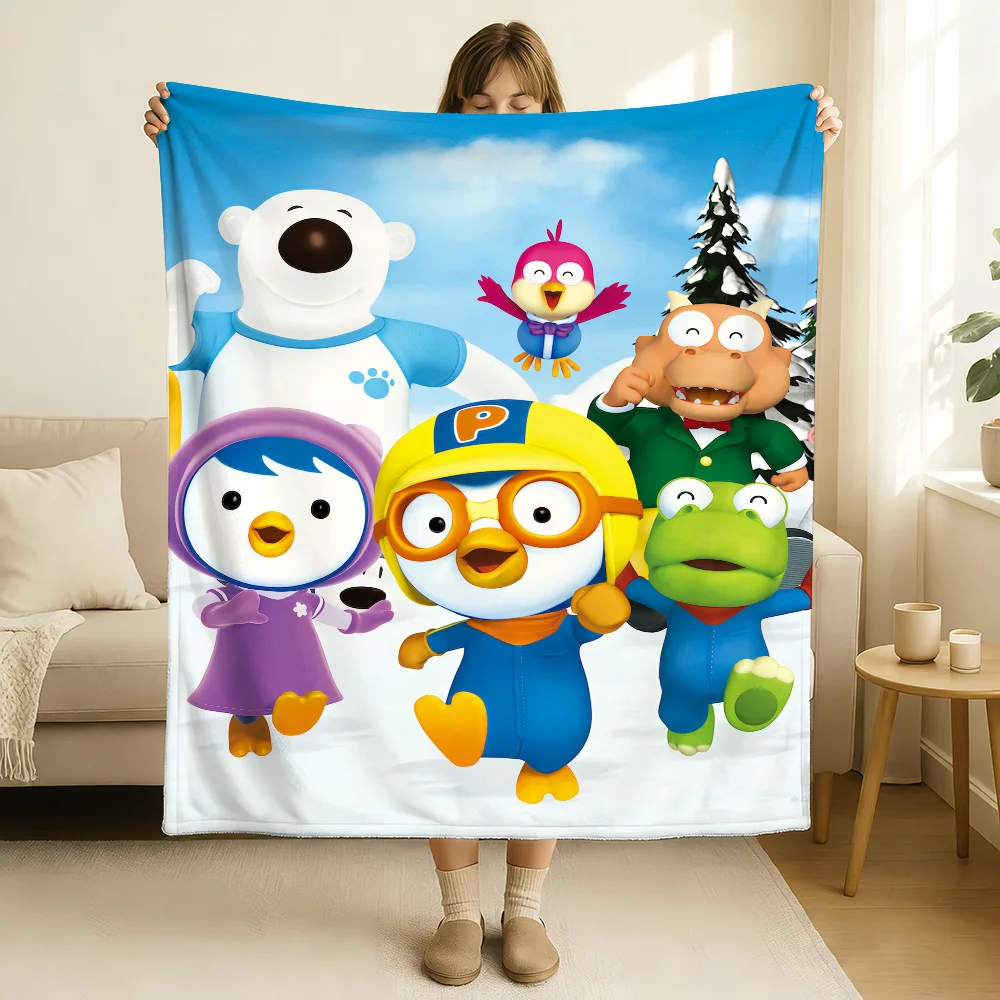 Одеяло с рисунком P-Pororo the L-Little P-Penguin, мягкое и приятное для кожи, для дивана, кровати, покрывало для сна, всесезонное одеяло (art.: 3920d36737129) - 3920d36737129