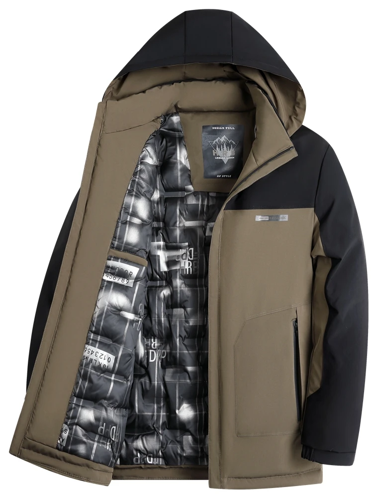 Зимняя одежда для папы Верхняя Мужчины среднего возраста Толстая теплая куртка