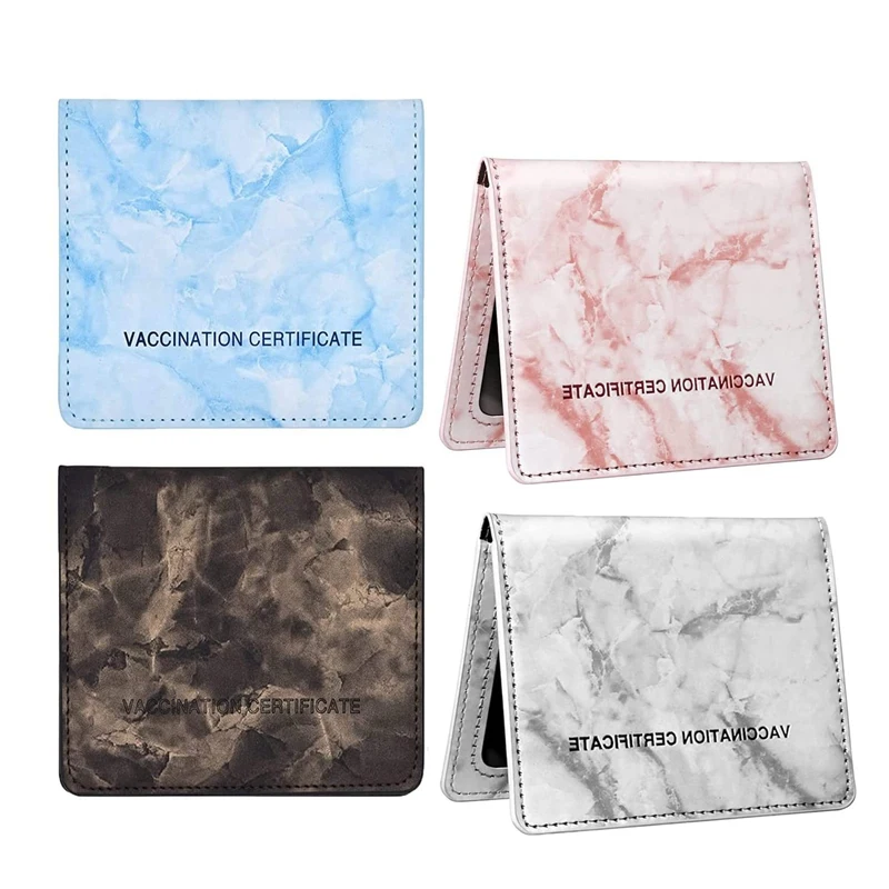 

4 PCS Card Protector Holder 4 X 3 Inch Vaccine Card Holder Pu Leather Credit Card Holder Business Passport