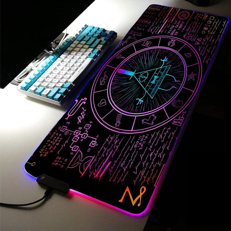 

Прямая поставка, цифровой Коврик для мыши с RGB-подсветкой, игровые аксессуары, большой арт-коврик для мыши со светодиодной подсветкой 40*90 см, ...
