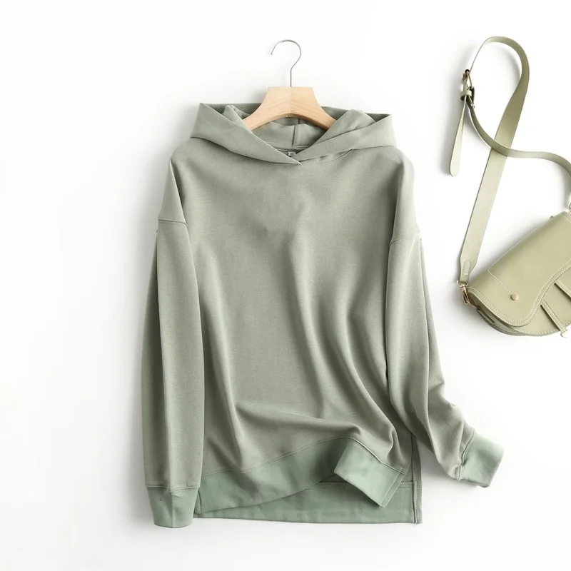 

Korean Women's Wear Loose 80% Cotton Hooded Pullover Sweatshirt 2020 winter Autumn Fashion Lazy Jumper Jacket sweatshirt women